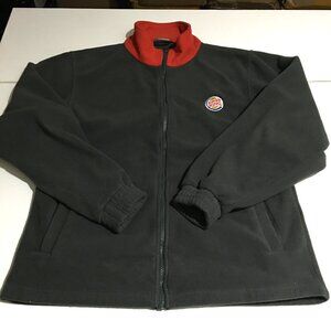 Burger King Employee Fleece Jacket Men Size Small Gray Uniform